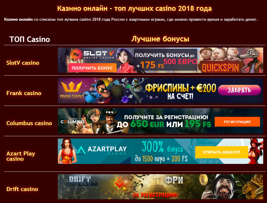 Online casinos 2023